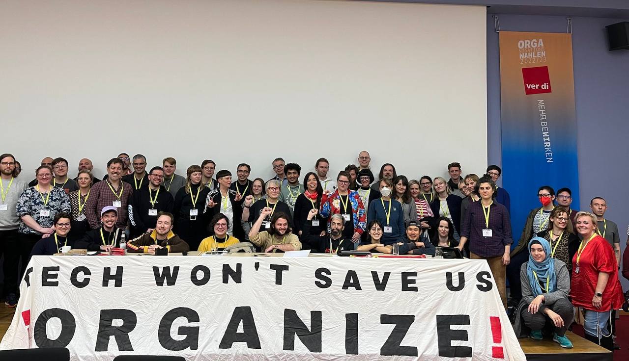 2023 Tech Conference Group photo of Tech Workers Conference from 2023